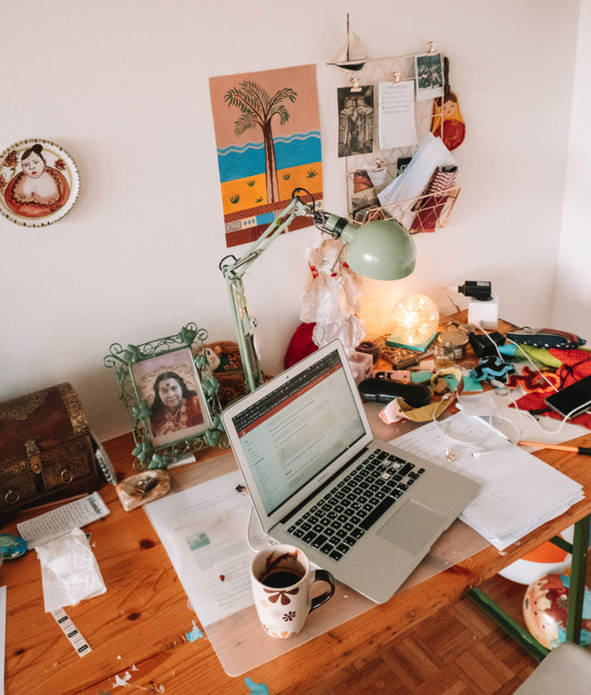 messy home office