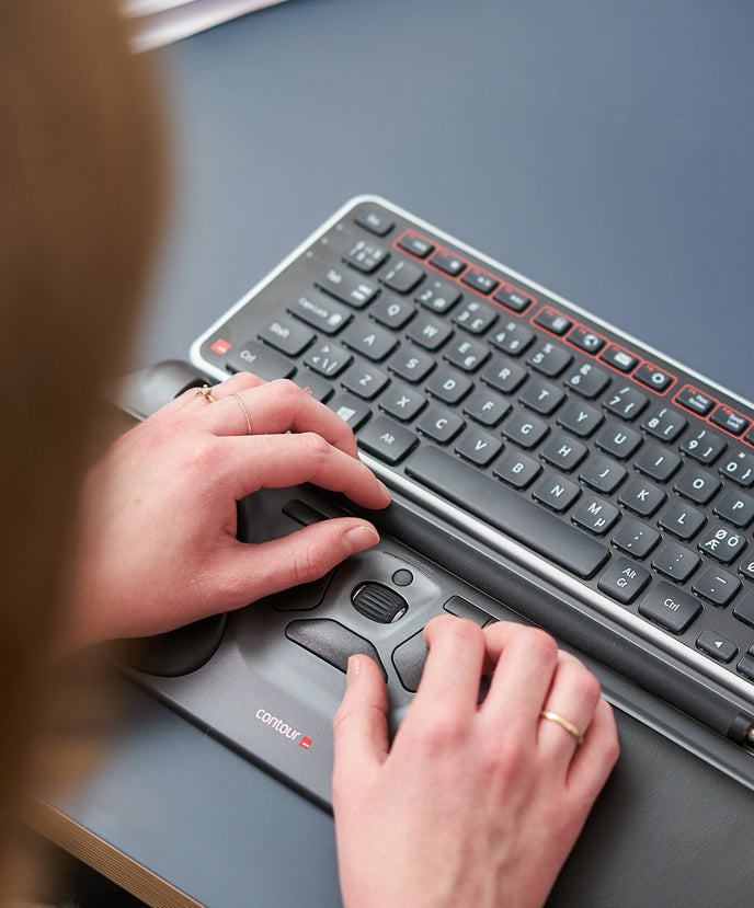 the balance keyboard is designed to fit perfectly the RollerMouse 